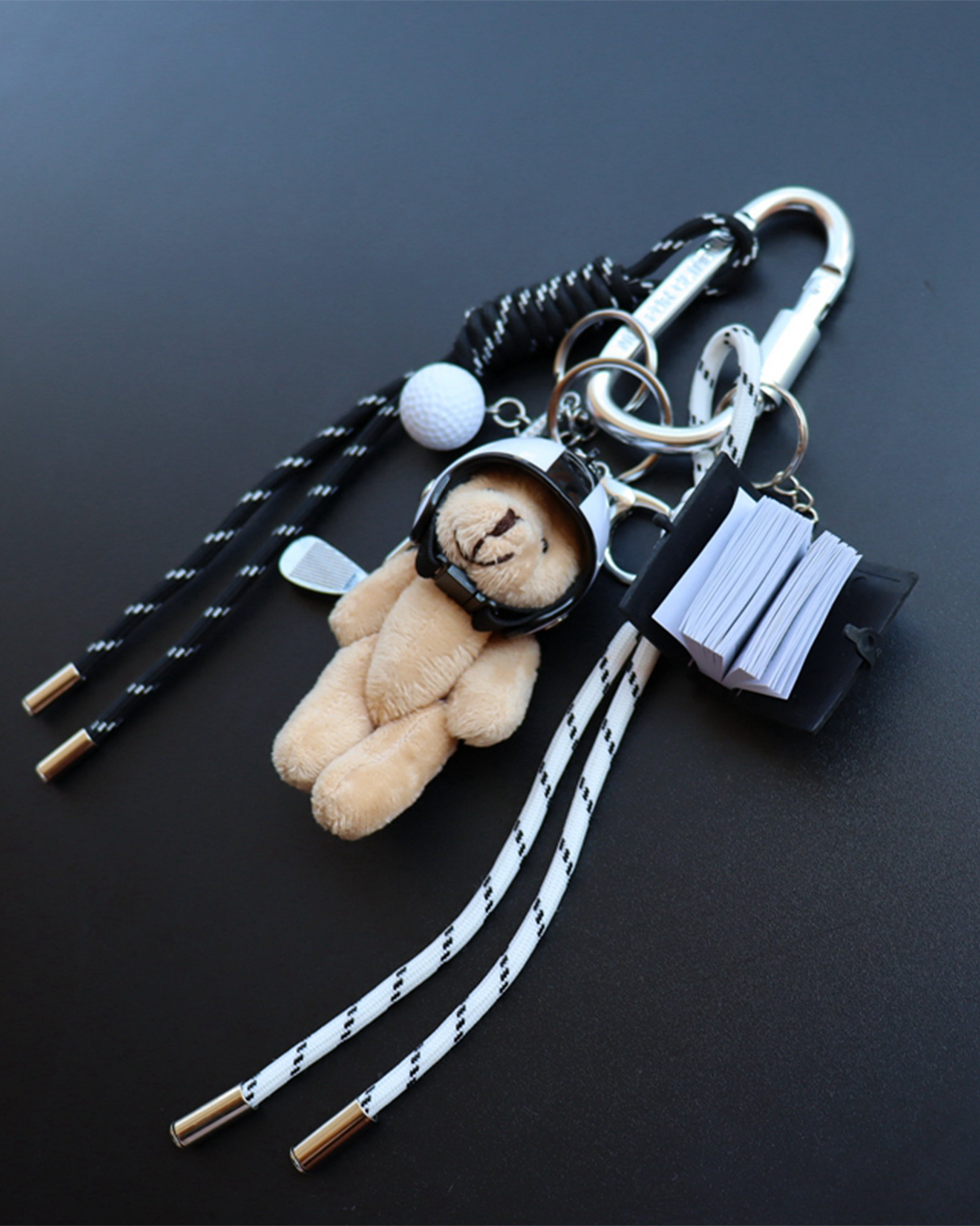 Bible Bear Bag Charm with Helmet