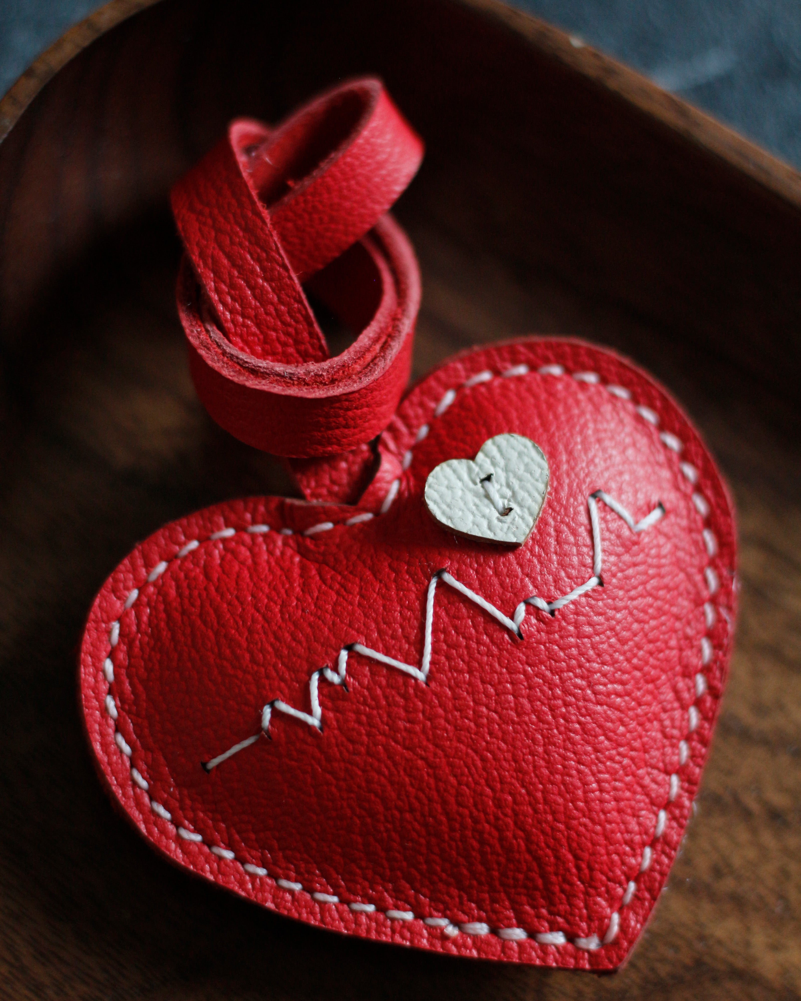 Pulse Heart Bag Charm