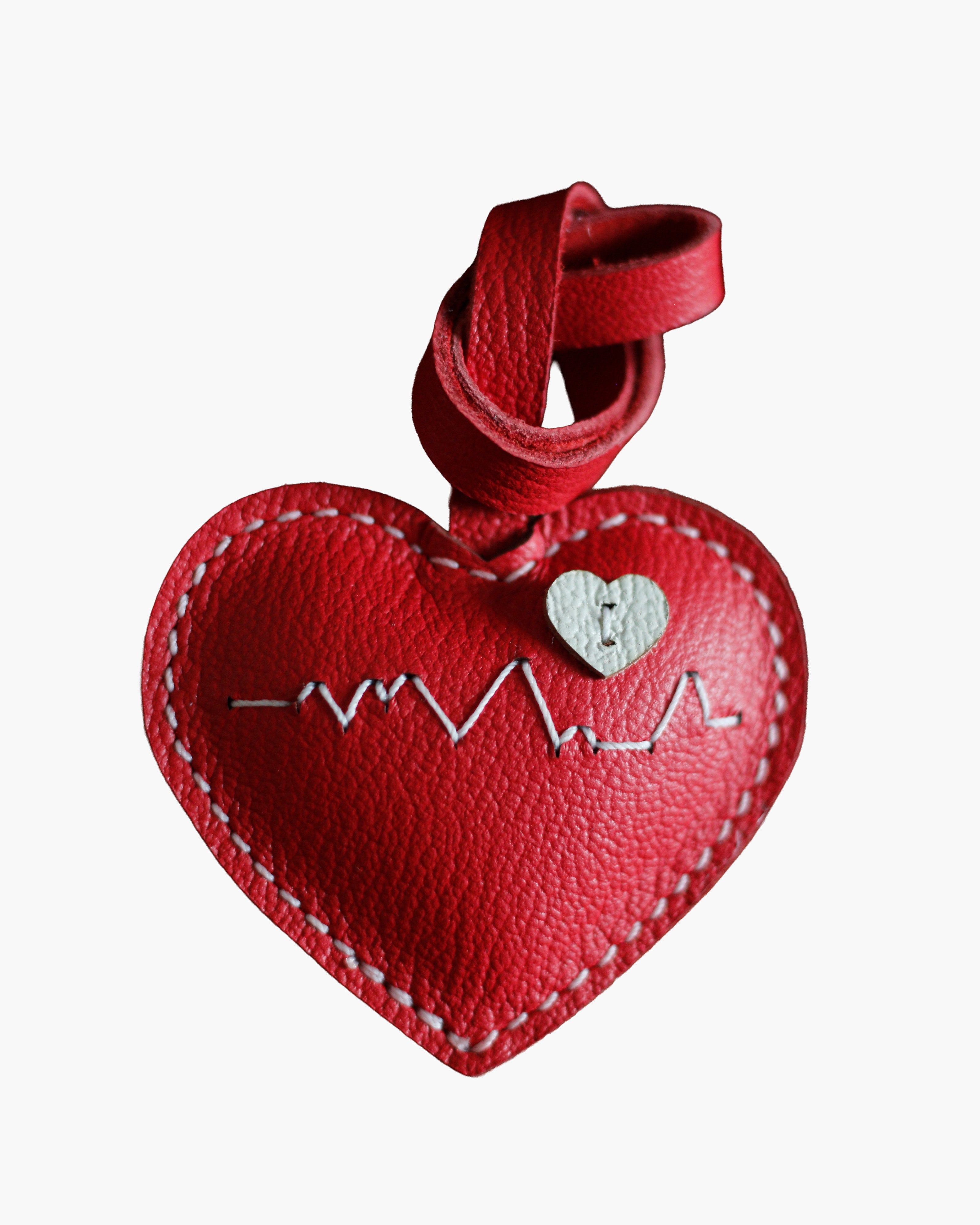 Pulse Heart Bag Charm
