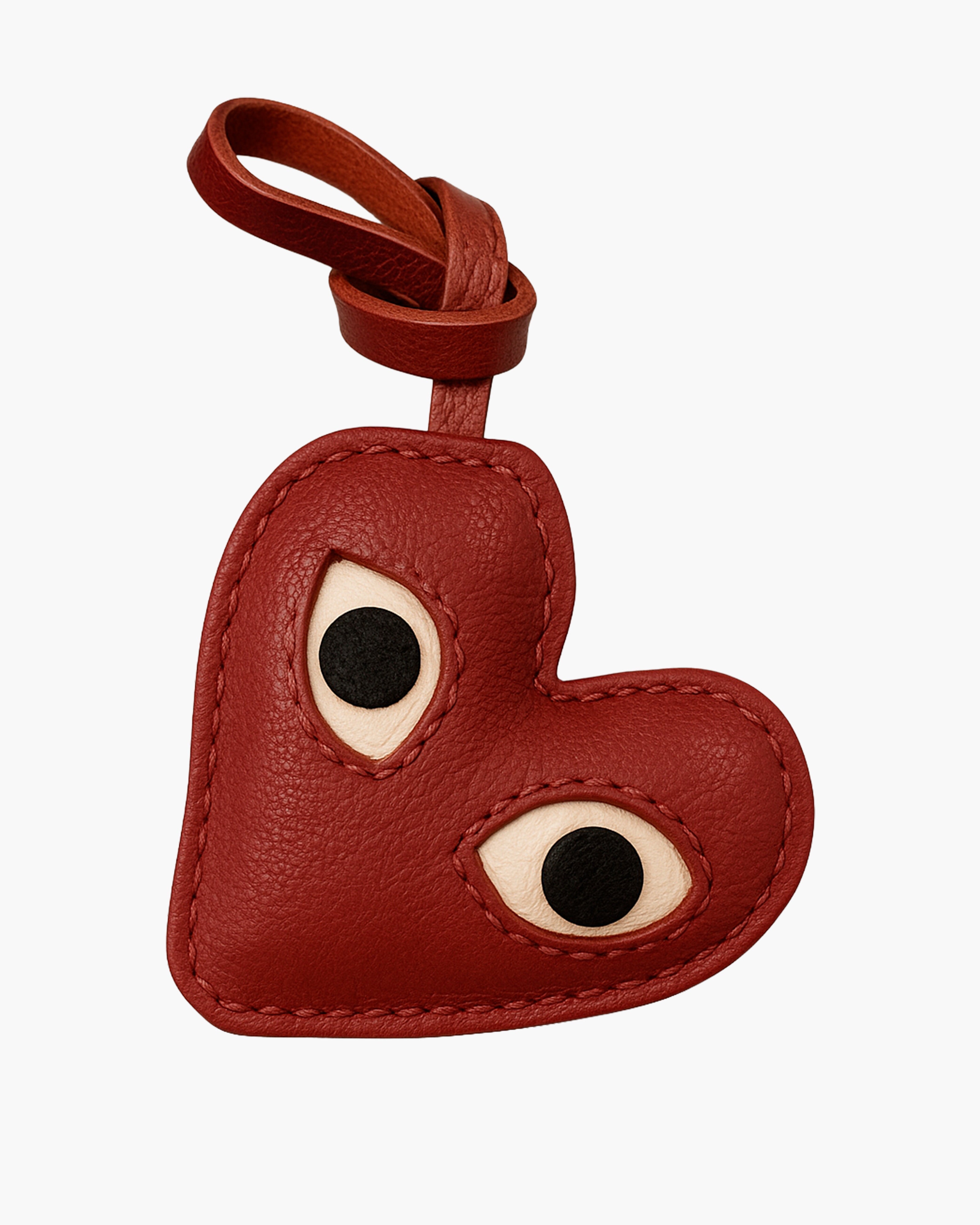 Heart with Eyes Bag Charm