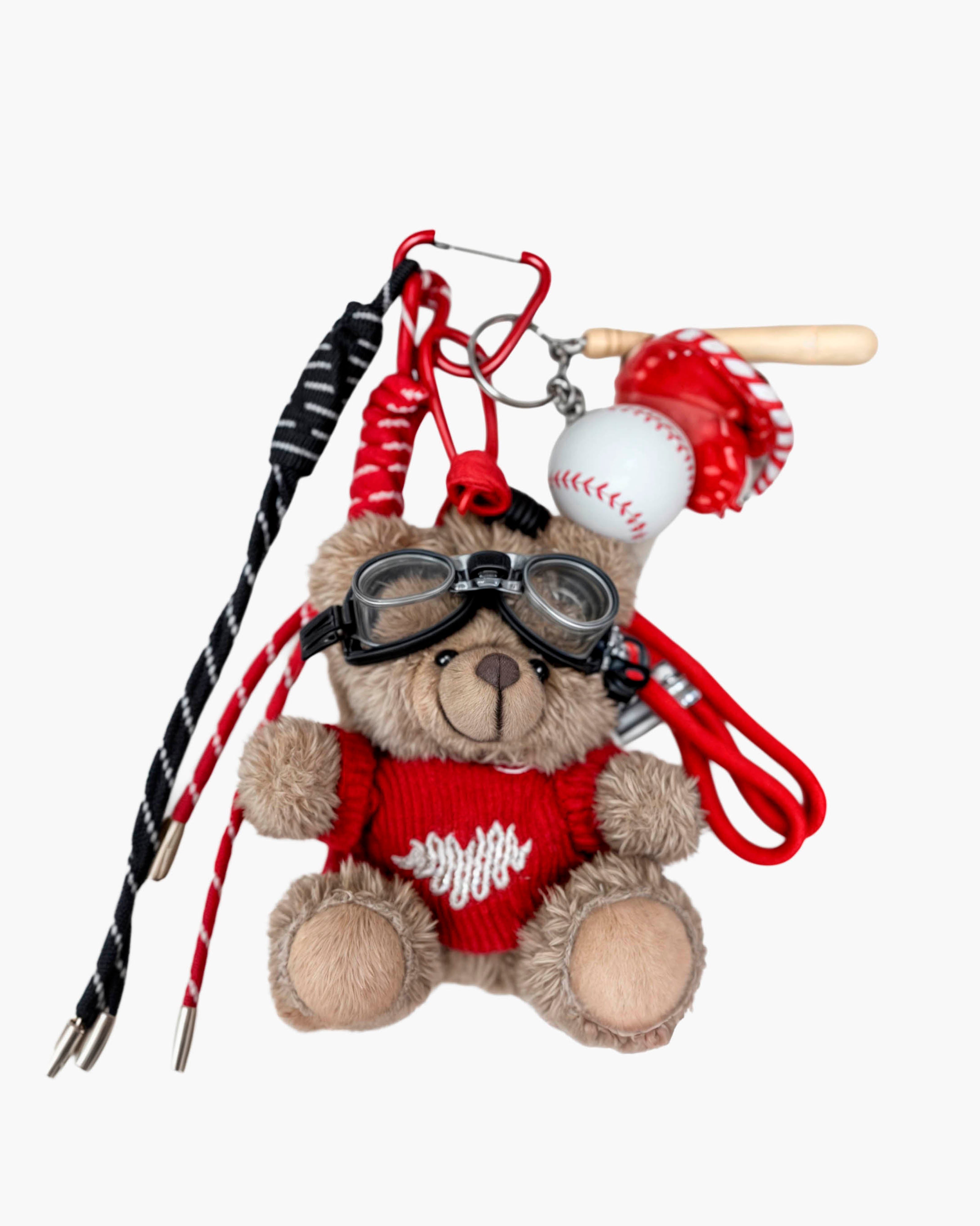 Bear with Glasses Bag Charm