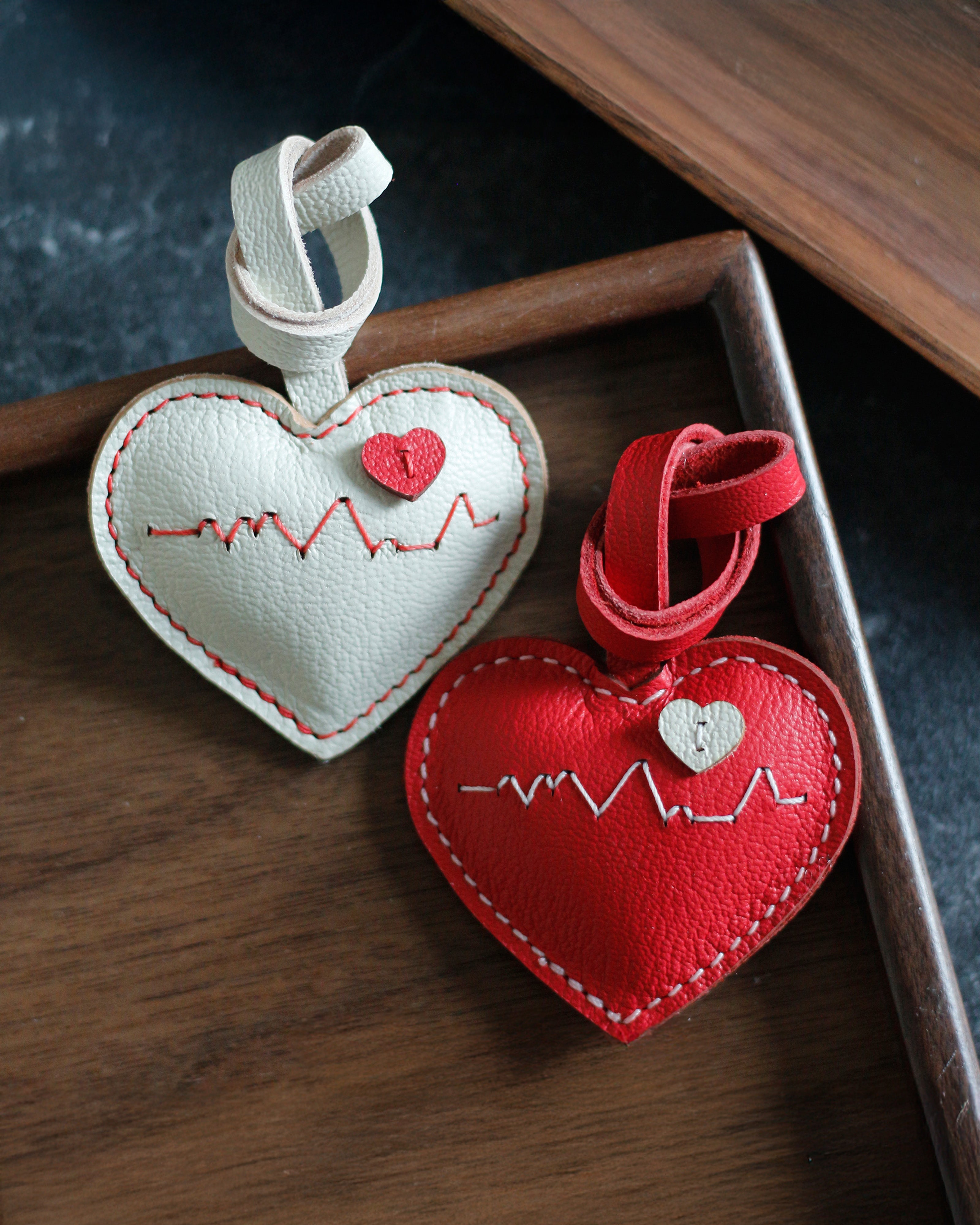 Pulse Heart Bag Charm